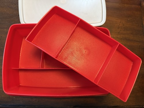 Vtg tuppercraft stow red - vtg,